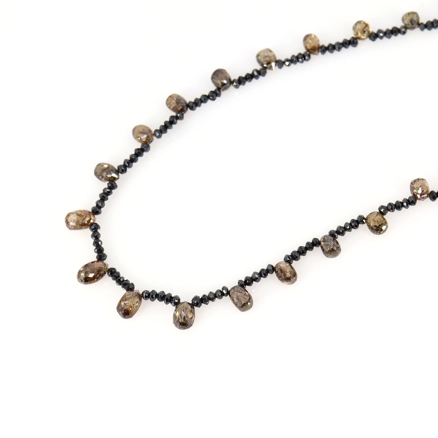 Black Necklace 18K Gold