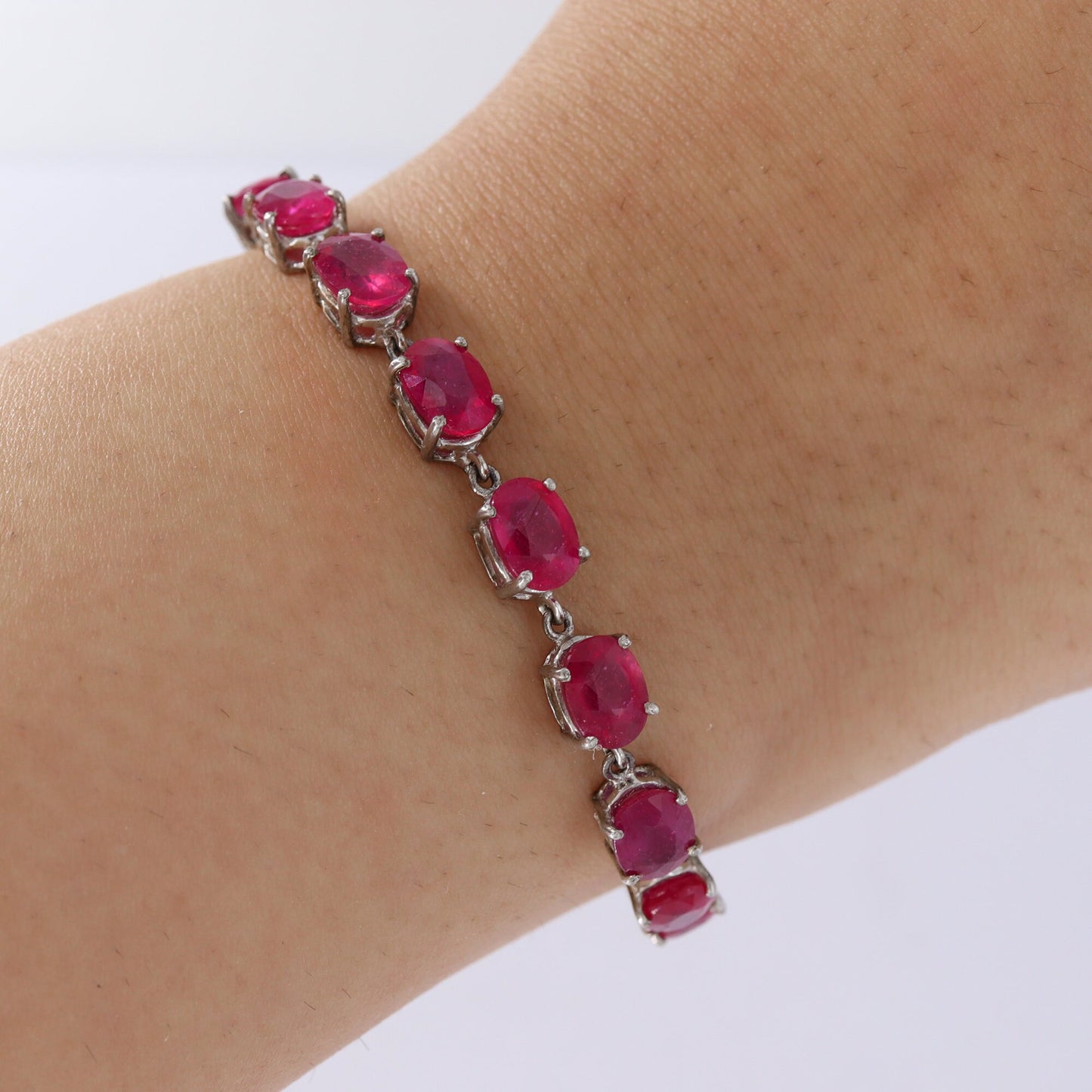 Ruby Bracelet Silver