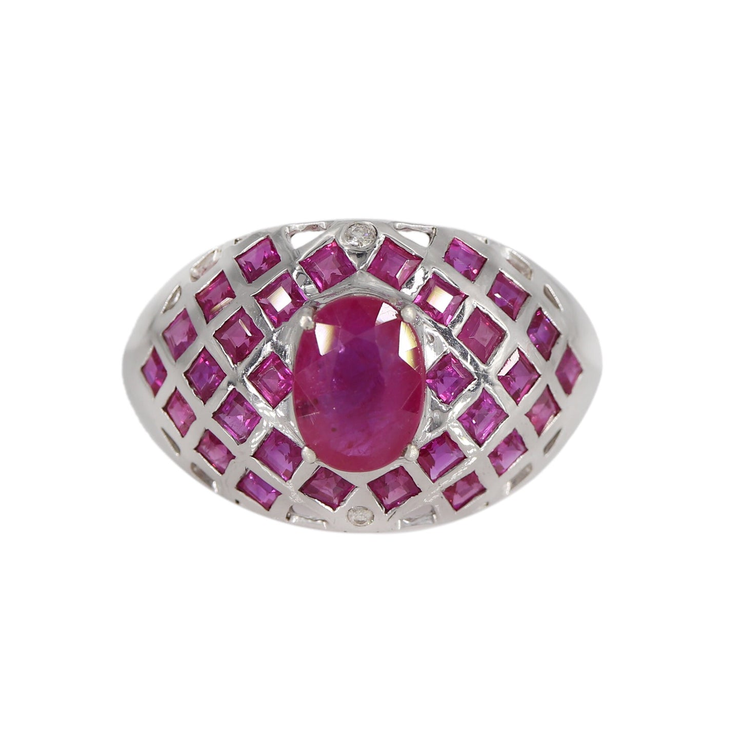 Ruby Ring Silver