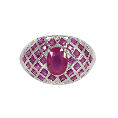 Ruby Ring Silver