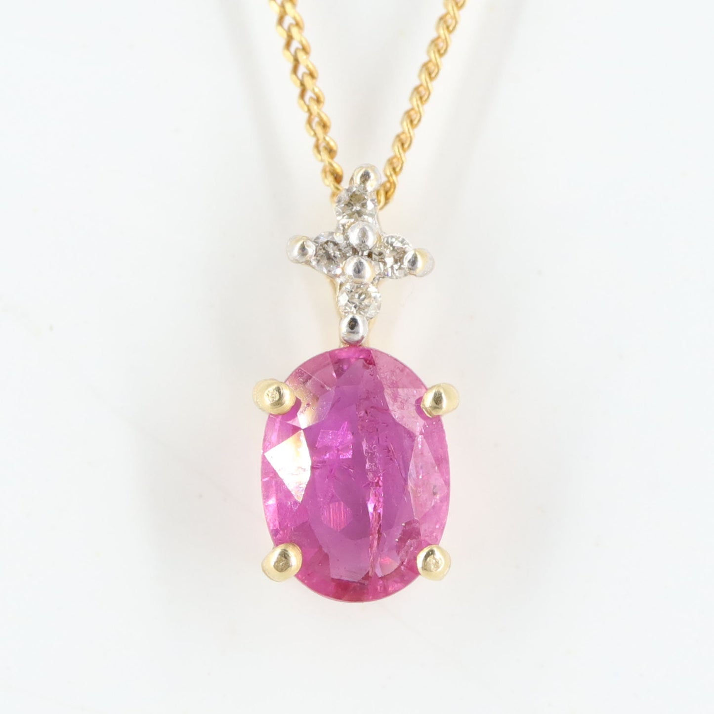 Ruby Pendant 14K Gold