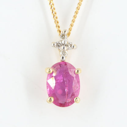 Ruby Pendant 14K Gold