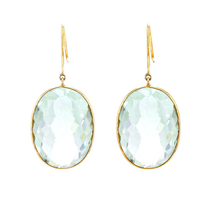 Green Amethyst Earring 18K Gold