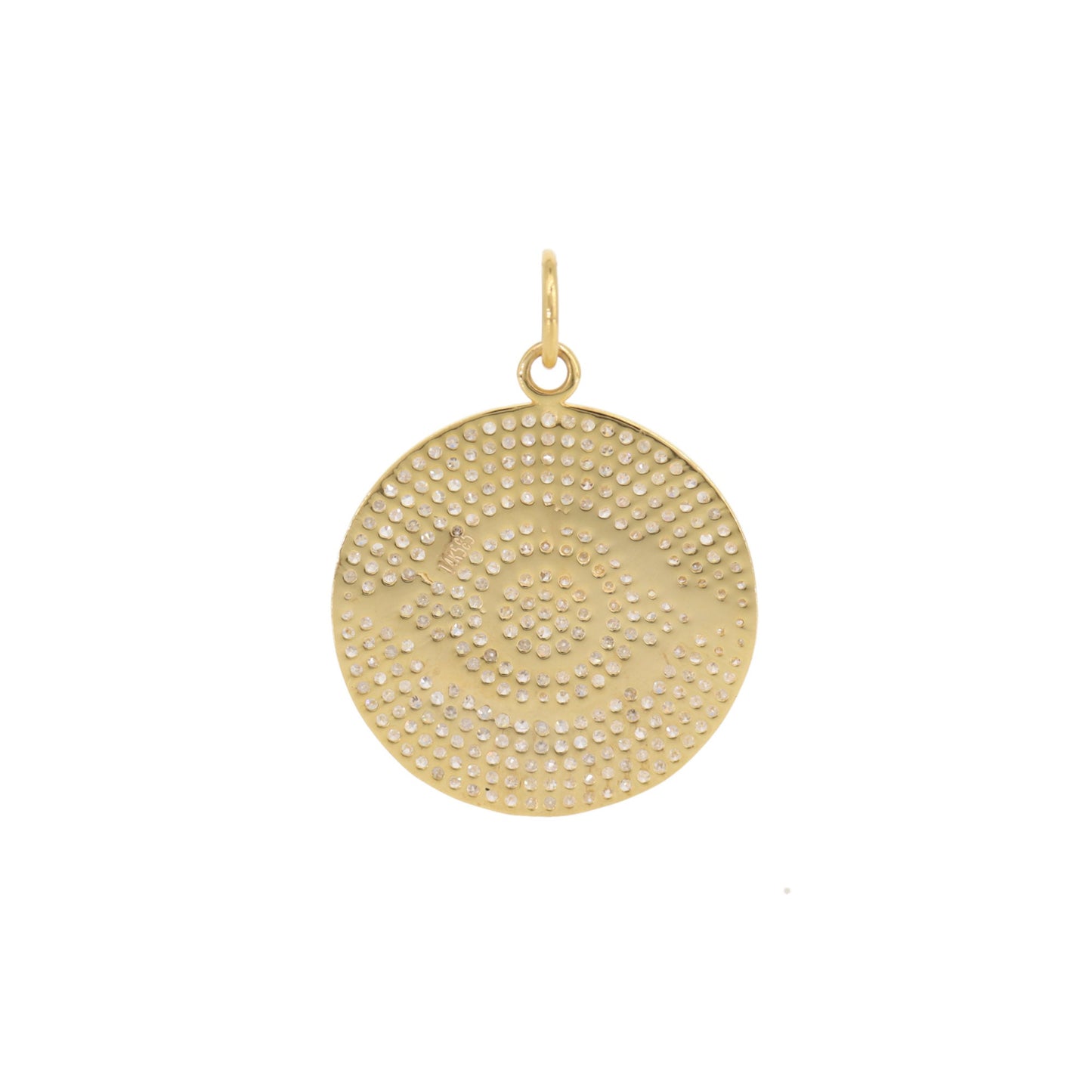 Real Evil Eye Pendant 14K Gold