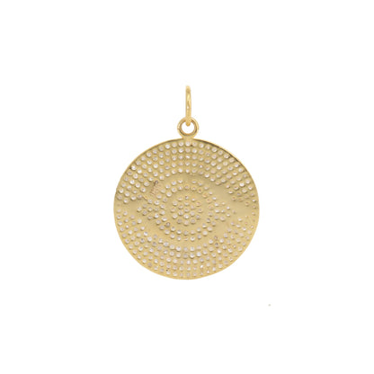 Real Evil Eye Pendant 14K Gold