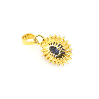 Blue Star Sapphire Jewelry Women Star Sapphire & Pendant 14K Gold